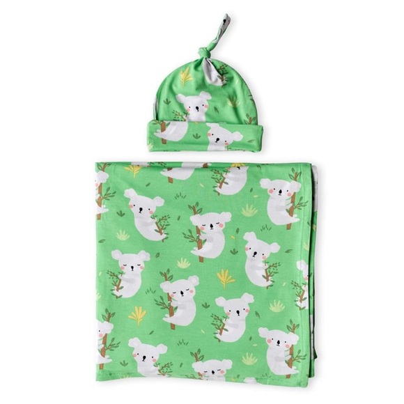 🐨NIB LS Green Koalas Swaddle Set🐨 - Picture 2 of 3